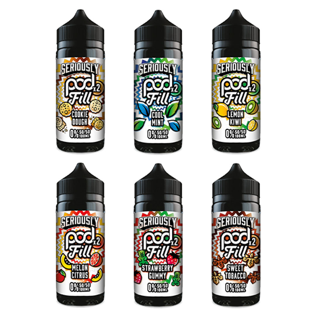 Doozy Vape Seriously Pod Fill X2 0mg 100ml Doozy Vape