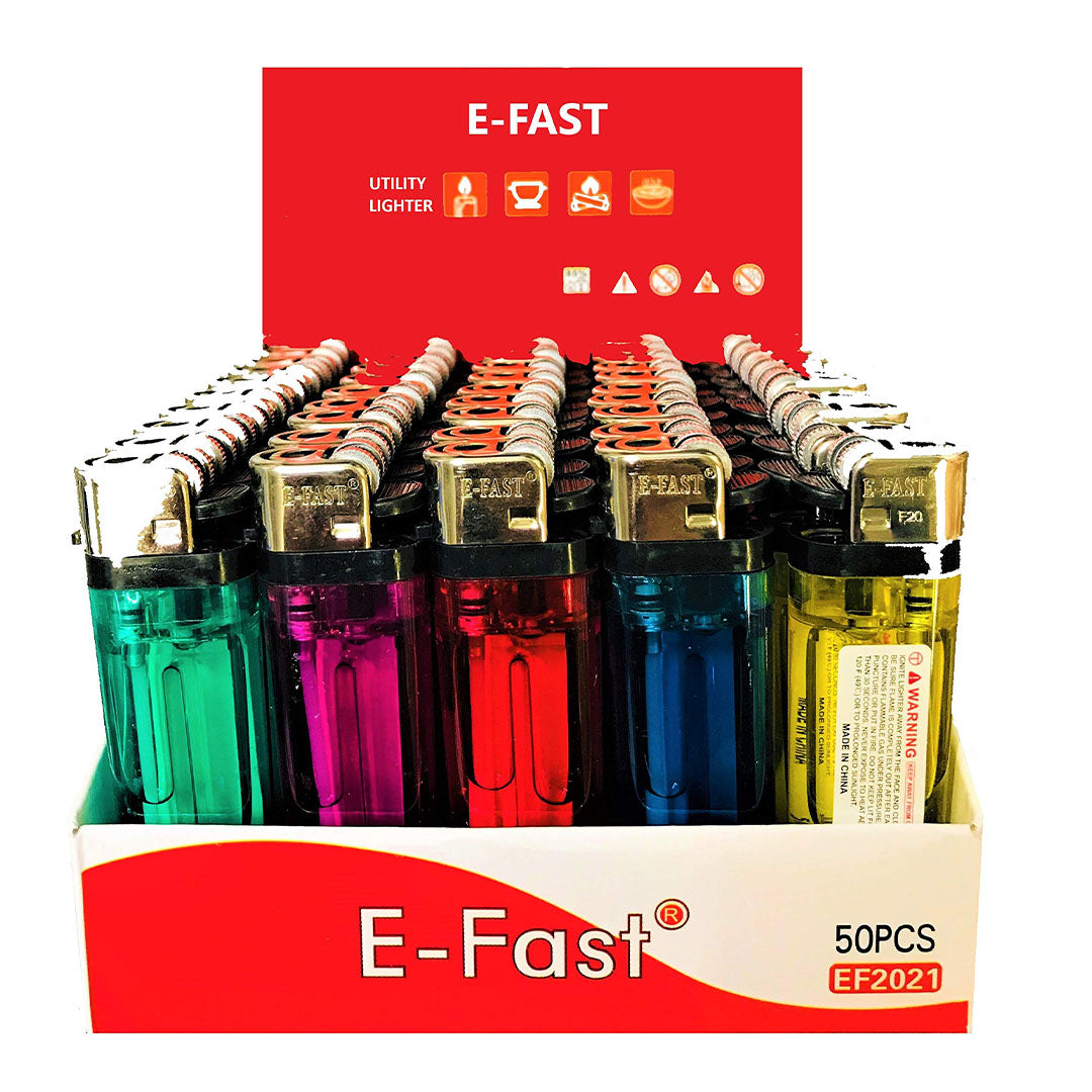 E FAST CE4 Disposable Lighters Adjustable Flame (50 Box)E-Fast