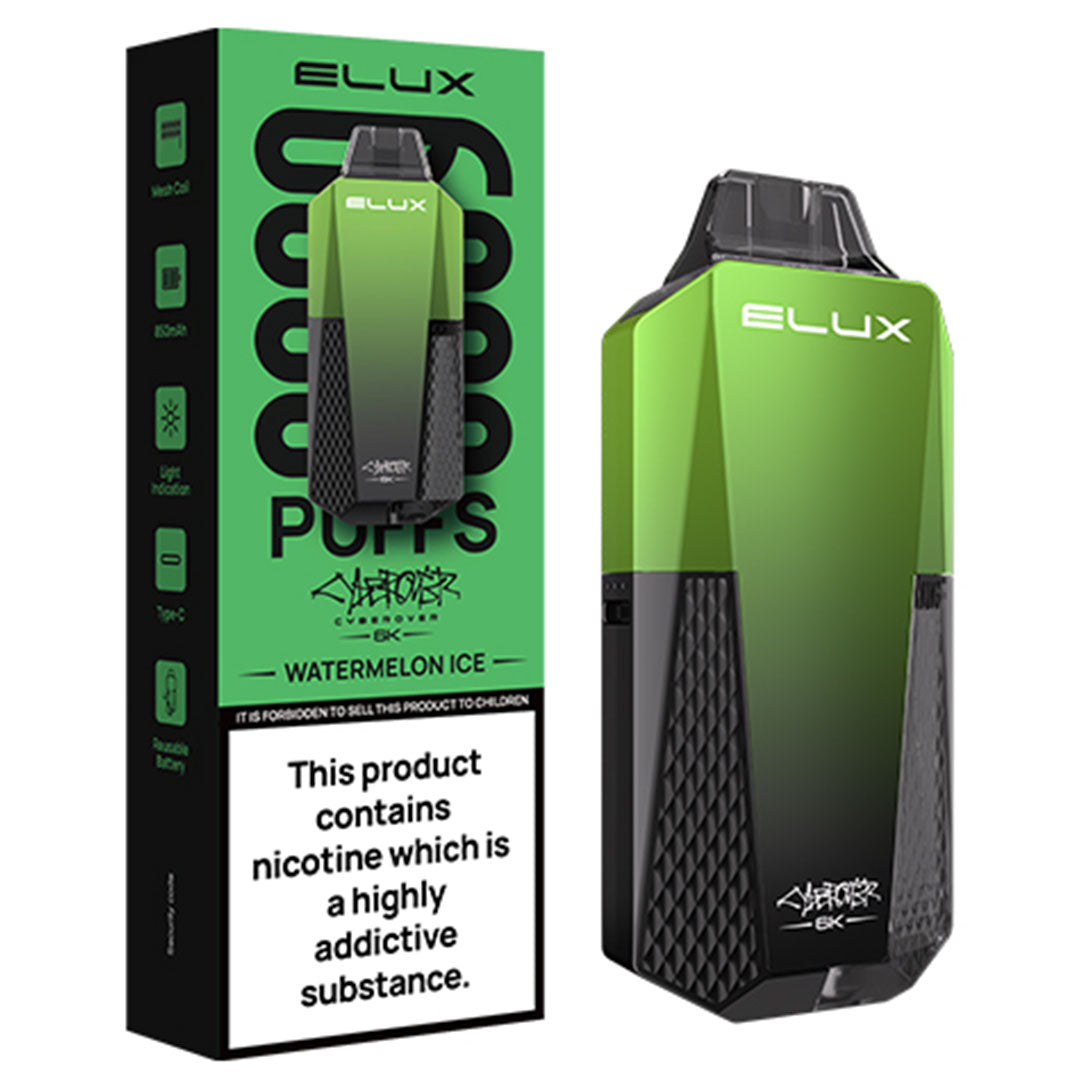 Elux Cyberover 6k Prefilled Vape KIT Elux Pro Watermelon Ice