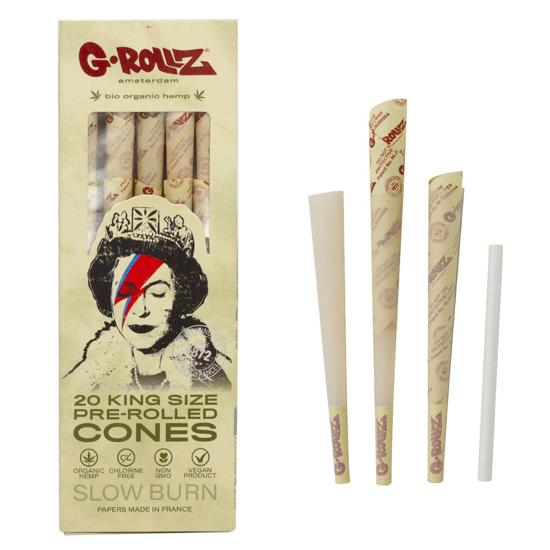 G-Rollz Banksy Graffiti 'Lizzie Stardust' Organic Hemp - 20 KS Cones G-ROLLZ