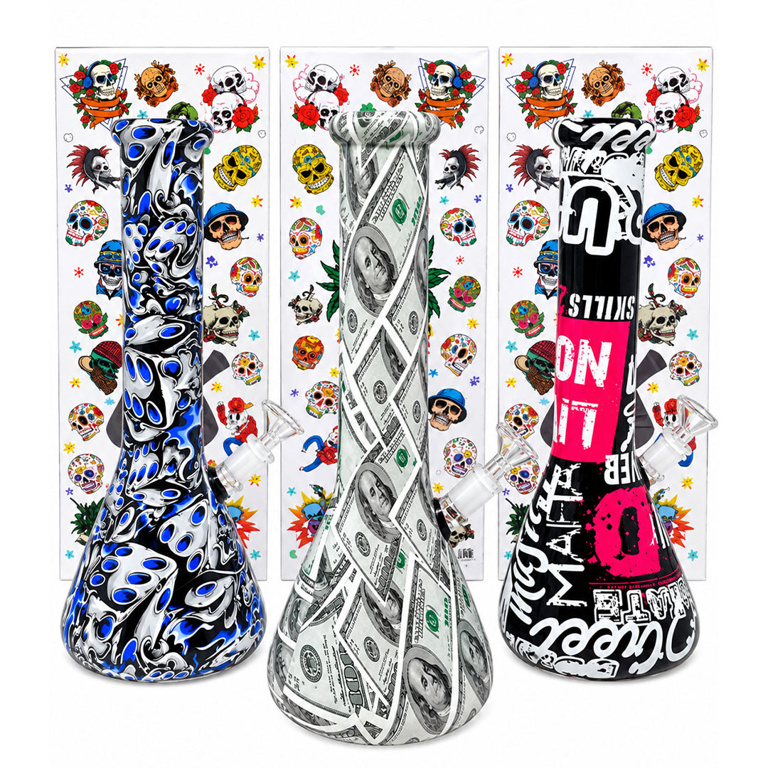 GLASS BONG 12″ ASSORTED DESIGN