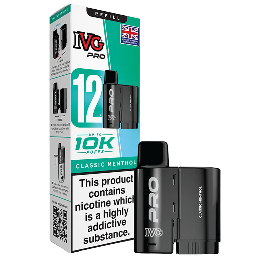 IVG PRO 12 Refill POD 10mg I VG Classic Menthol