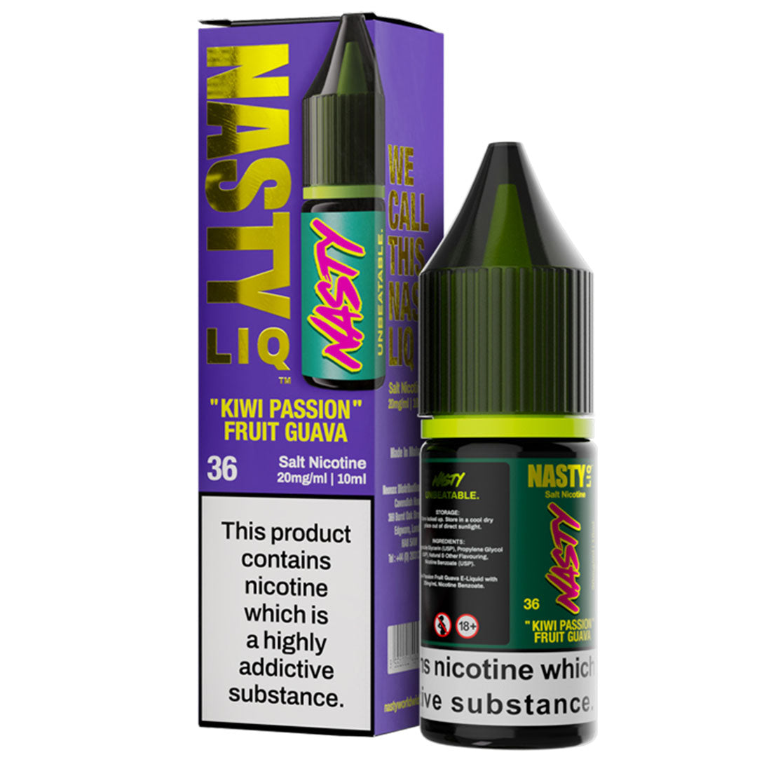 Kiwi Passion Fruit Guava Nic Salt E-Liquid By Nasty LiqNasty Juice