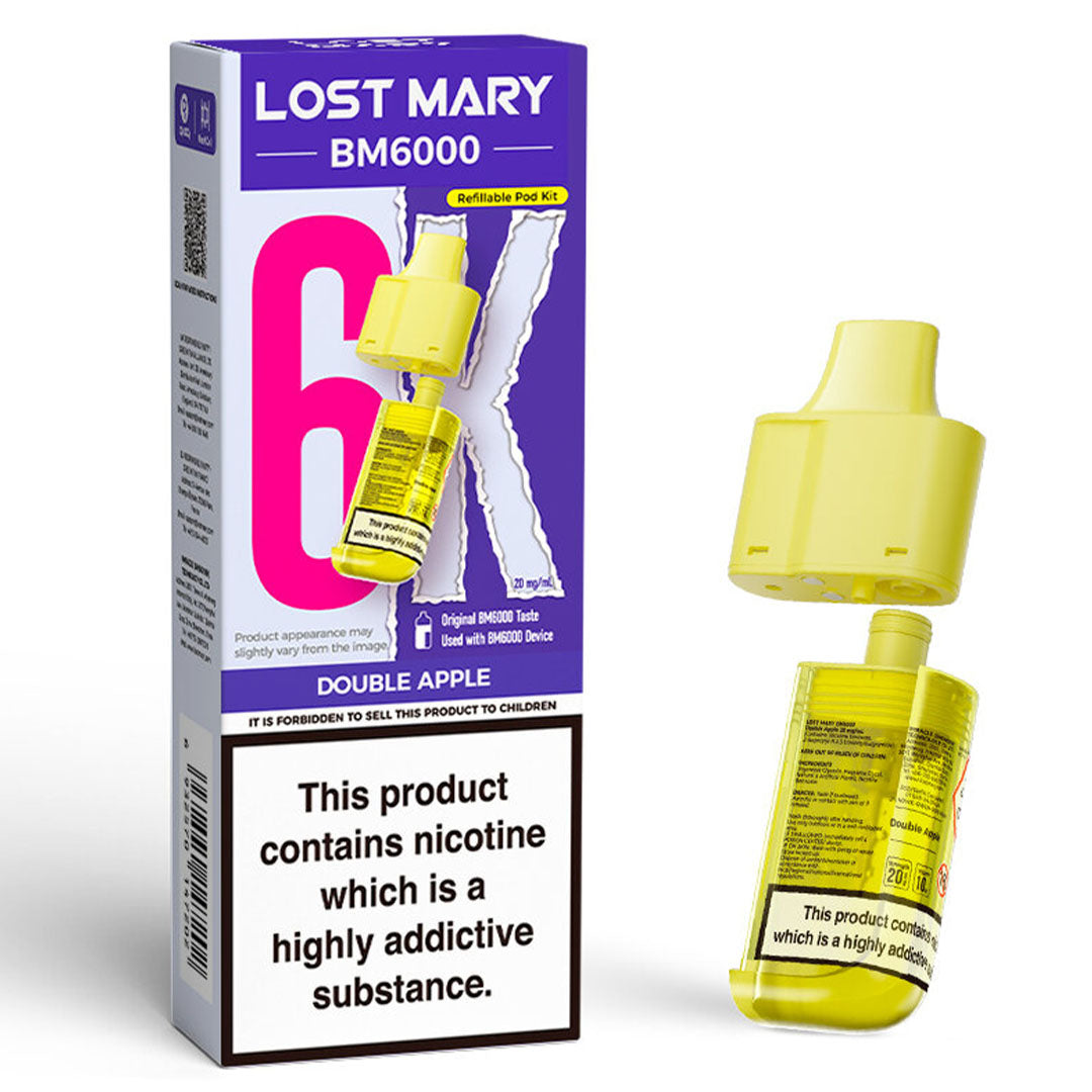 Lost Mary BM6000 Prefilled POD 0mg Lost Mary Double Apple