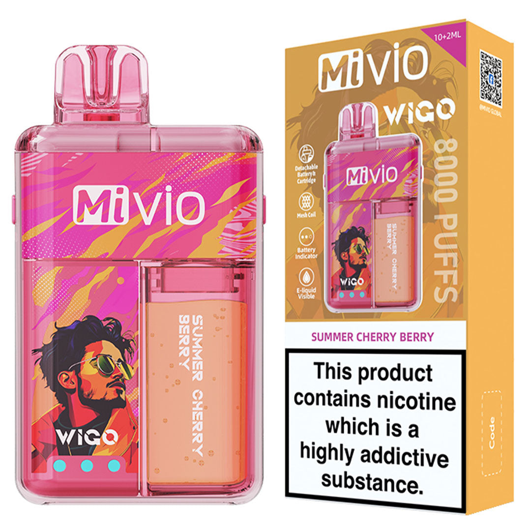 Mivio Wigo 8000 Puffs Refillable Rechargeable Vape 20mg Mivio
