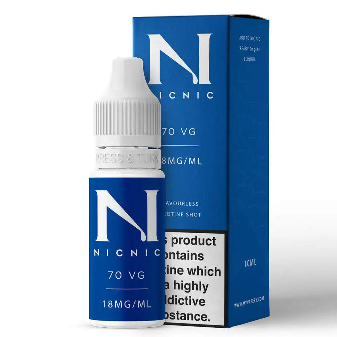 NicNic Nicotine Shot 18MG - 70% VG Nic Nic