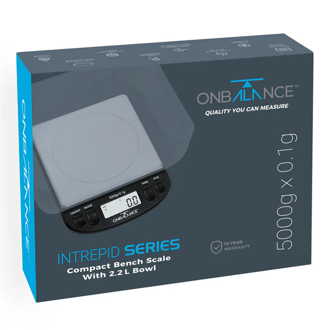 ON BALANCE Intrepid Series Compact Bench Scale - IS-5KG-BK (5000g x 0.1g) On Balance