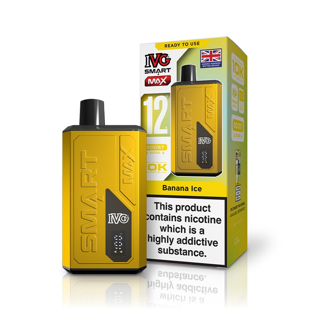 IVG Smart Max 10K Prefilled Vape KIT 10mg I VG Banana Ice