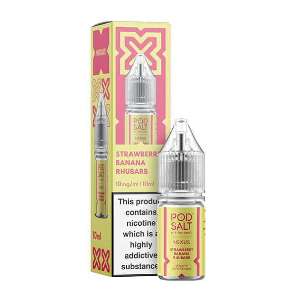 Strawberry Banana Rhubarb Nic Salt E-Liquid by Pod Salt NexusLondon Vape wholesale