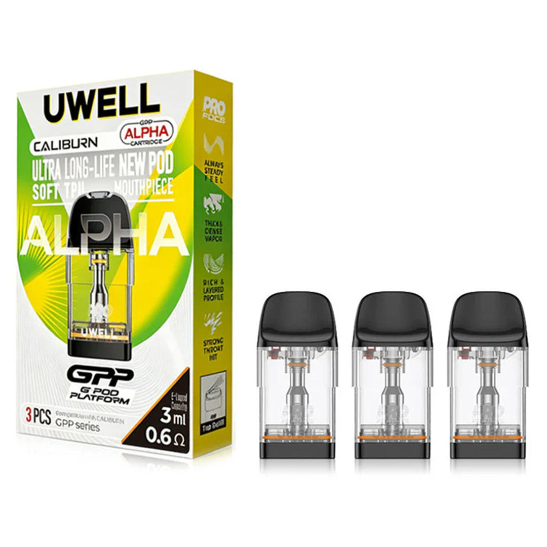 Uwell GPP Alpha Replacement Pod Cartridge (4pcs/pack) Uwell 0.6ohm XL