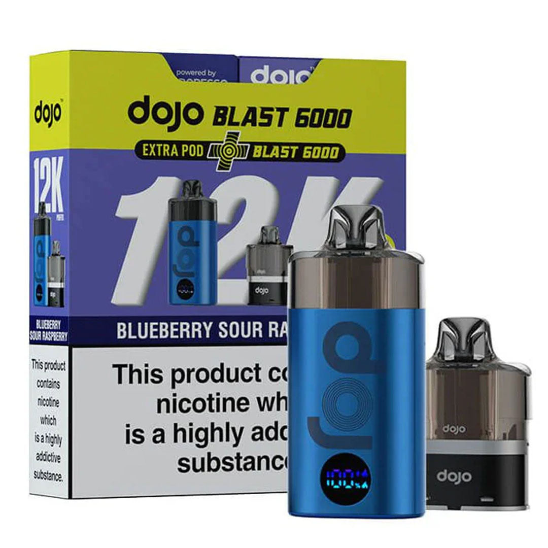 Vaporesso Dojo Blast 6000 12K Bundle 10mg Vaporesso Blueberry Sour Raspberry