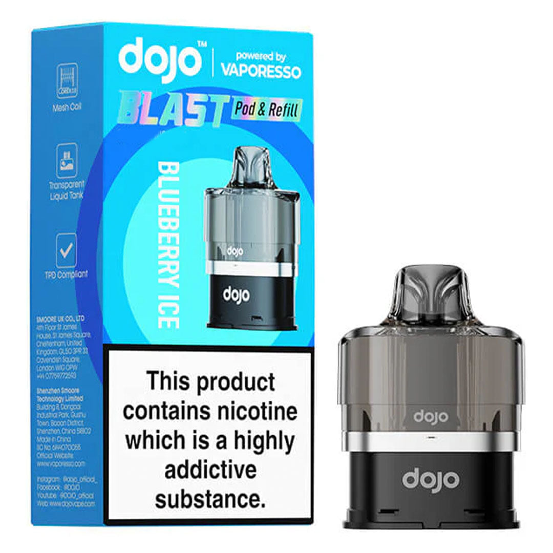 Vaporesso Dojo Blast 6000 10mg Prefilled POD Vaporesso Blueberry Ice