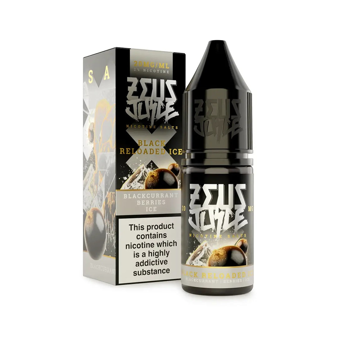 Black Reloaded Ice Nicotine Salt By Zeus Juice 10ml Zeus Juice Uk 5mg