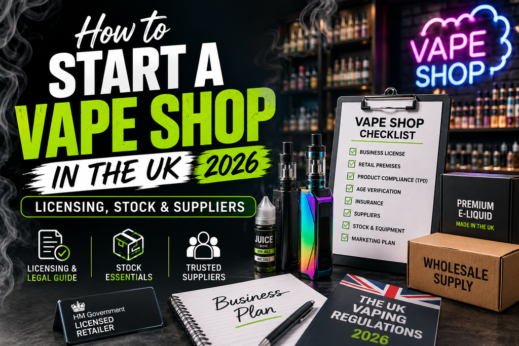 How to Start a Vape Shop in the UK 2026 – Licensing, Stock & Suppliers
