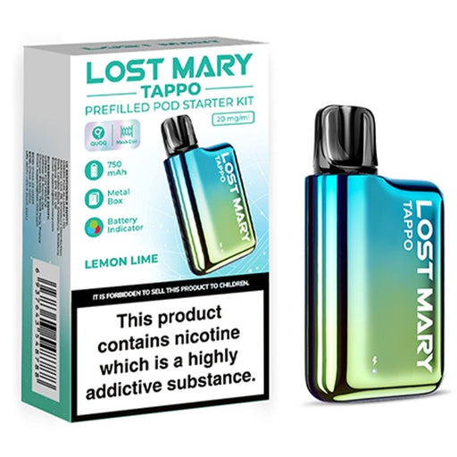Lost Mary Tappo Pod Kit  Lost Mary Blue Green & Lemon and Lime  