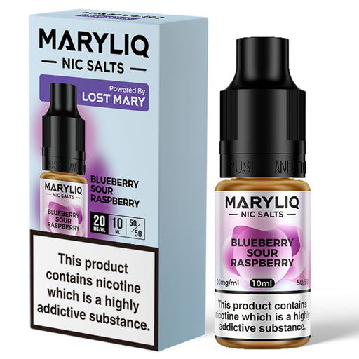 Blueberry Sour Raspberry By Maryliq - Lost Mary Nic Salt E-Liquid 10ml  Lost Mary   