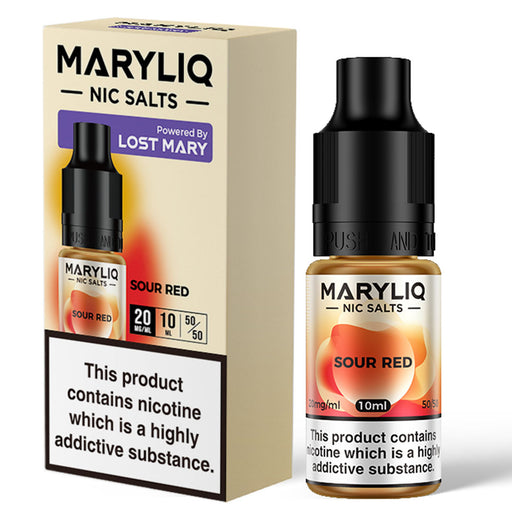 Sour Red By Maryliq - Lost Mary Nic Salt E-Liquid 10ml  Lost Mary   
