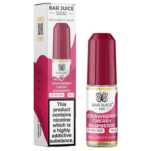 Strawberry Cherry Raspberry Nic Salt E-Liquid by Bar Juice 5000  Bar Juice   