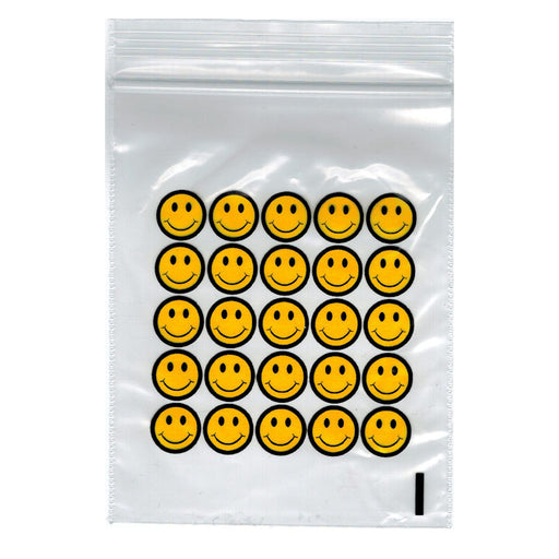 Premium Quality Grip Seal Bags (8cm x 10cm)  Basil Bush Smileys  