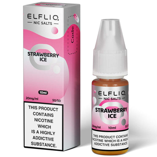 Strawberry Ice By Elf Bar Elfliq 10ml E Liquid Nicotine Salt  Elf Bar   